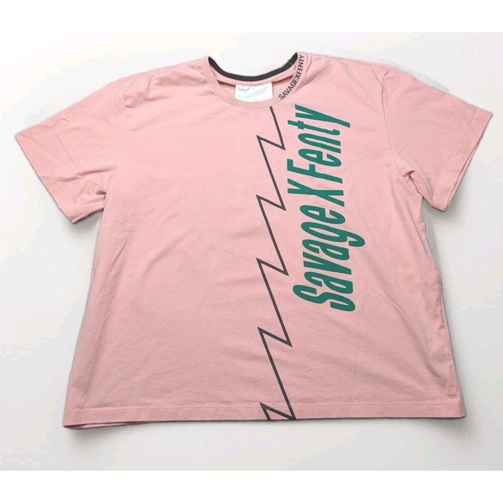 Savage X Fenty TShirt Size XL Oversized Boxy Unisex Boyfriend Pink Baggy Rihanna